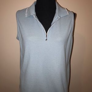Line up zip up collared golf top